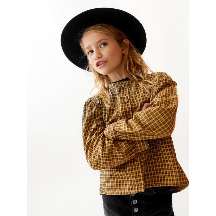Áo sơ mi dài tay cổ tròn size Kid Zara Auth New Tag có sẵn 7455/701 7455701