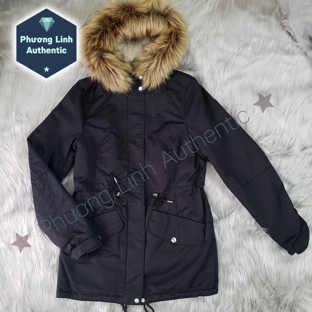 Áo Parka lót lông màu đen H&M Auth new tag có sẵn 0650122001 0721266001