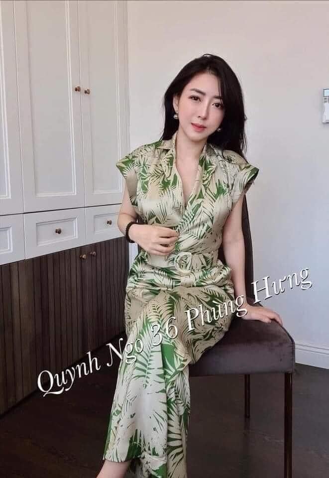 Jumpsuit dáng dài họa tiết lá Mango Auth New Tag có sẵn 67069215