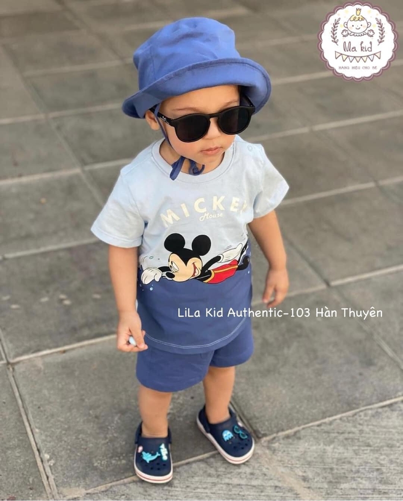 Set bộ 3 món (áo+quần+mũ) bé trai Mickey H&M Auth New Tag có sẵn 0844181002