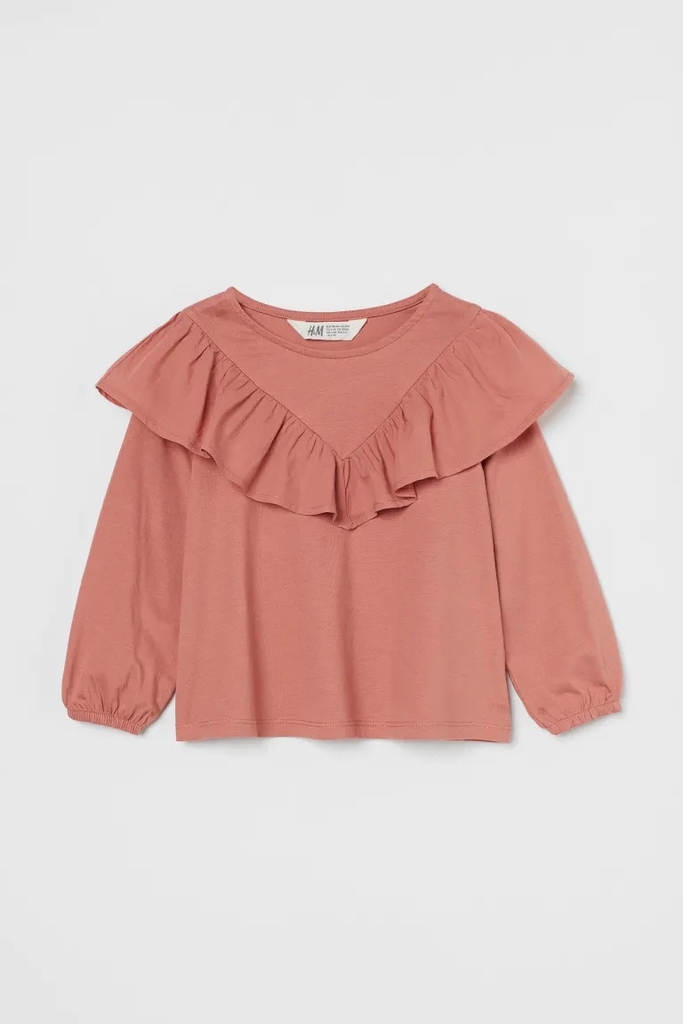 Áo blouse bé gái viền cổ H&M Auth New Tag có sẵn 0980885002