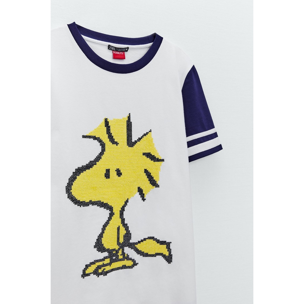 Váy dáng suông thêu Peanuts Zara Auth new tag có sẵn 1131/353 1131353 bầu có thể mặc được