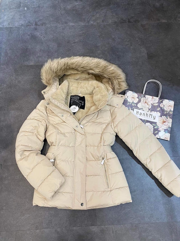Áo khoác chống nước dáng vừa chiết eo Stradivarius Auth new tag có sẵn 5734/734 5734734