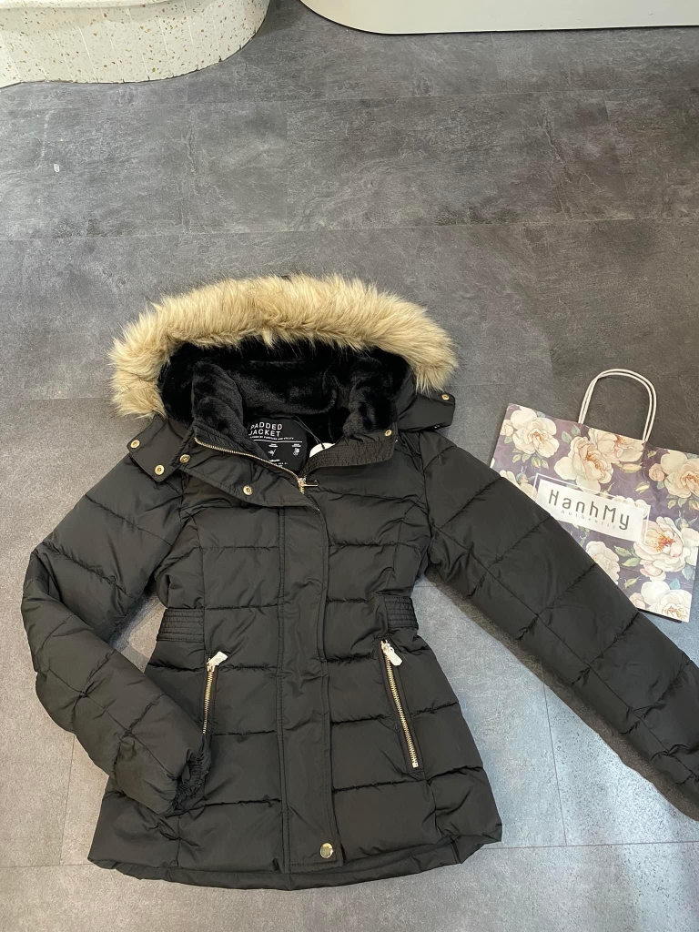 Áo khoác chống nước dáng vừa chiết eo Stradivarius Auth new tag có sẵn 5734/734 5734734
