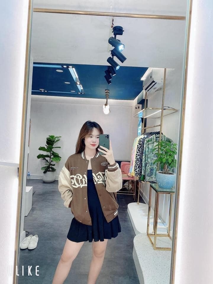 Áo Khoác Bomber cotton dáng rộng nhiều màu Bershka Auth New Tag có sẵn 6494/512 6494512 nam nữ mặc được
