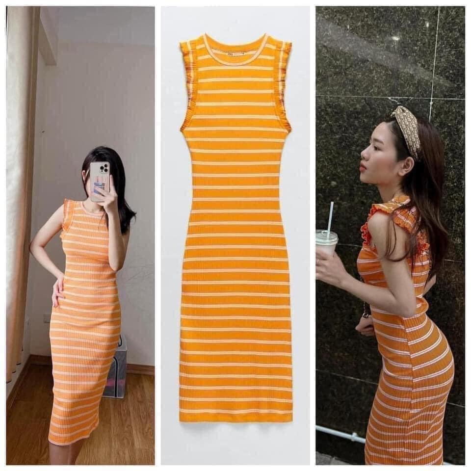 Váy dáng dài ôm body viền vai Zara Auth New Tag có sẵn 0962/172 0962172 1443/172 1443172