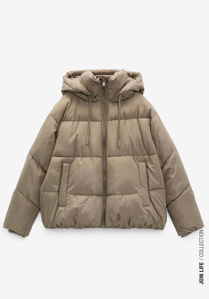 Áo khoác phao trần bông vải mềm Zara Auth New Tag có sẵn 3046/232 3046232 8073/201 8073201