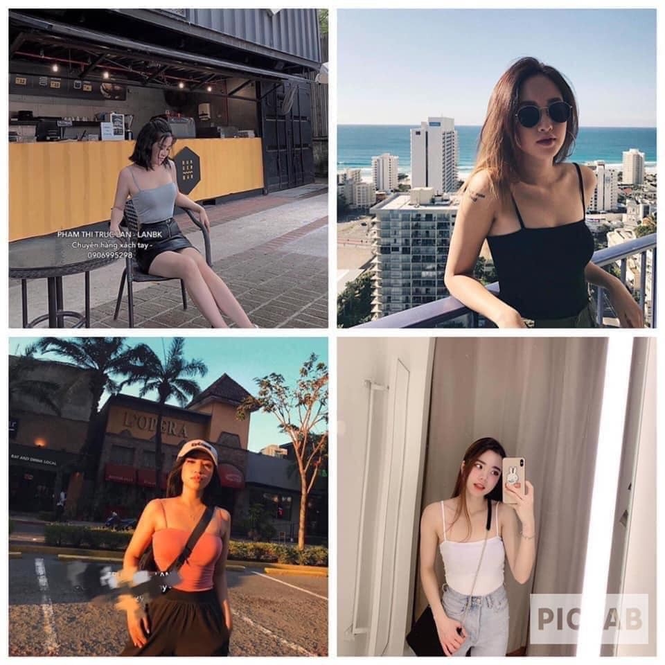 Áo croptop hai dây H&M Auth new tag có sẵn 0759871002