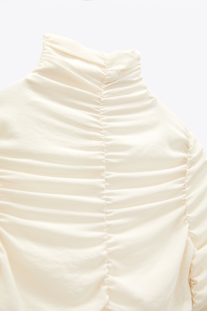 Áo kiểu nhún ngực dài tay Zara Auth New Tag có sẵn 4387/285 4387285