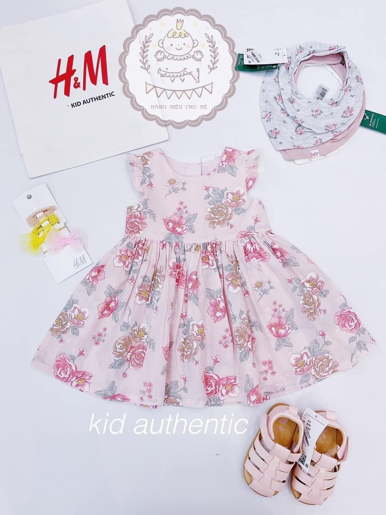 Váy cánh tiên bé gái họa tiết hoa hồng H&M Auth New Tag có sẵn 0922738001