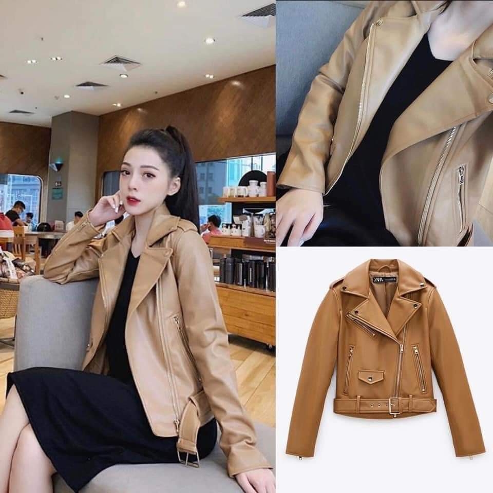 Áo khoác da Jaket Zara Auth new tag có sẵn 3046/029 3046029