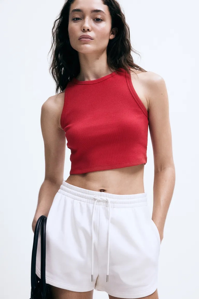 Áo ba lỗ dáng croptop form nhỏ HM Auth New Tag có sẵn 1049251