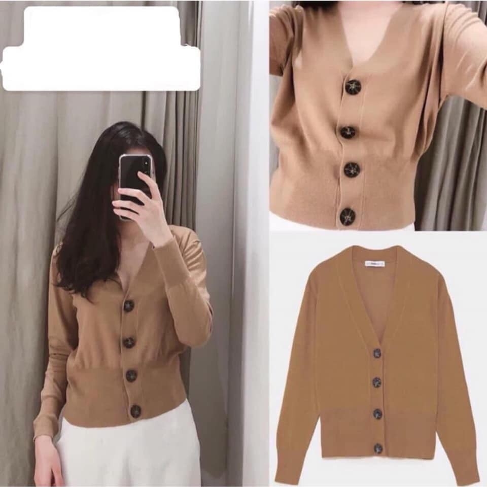 Áo khoác len Cardigan dáng ngắn Zara Auth new tag có sẵn