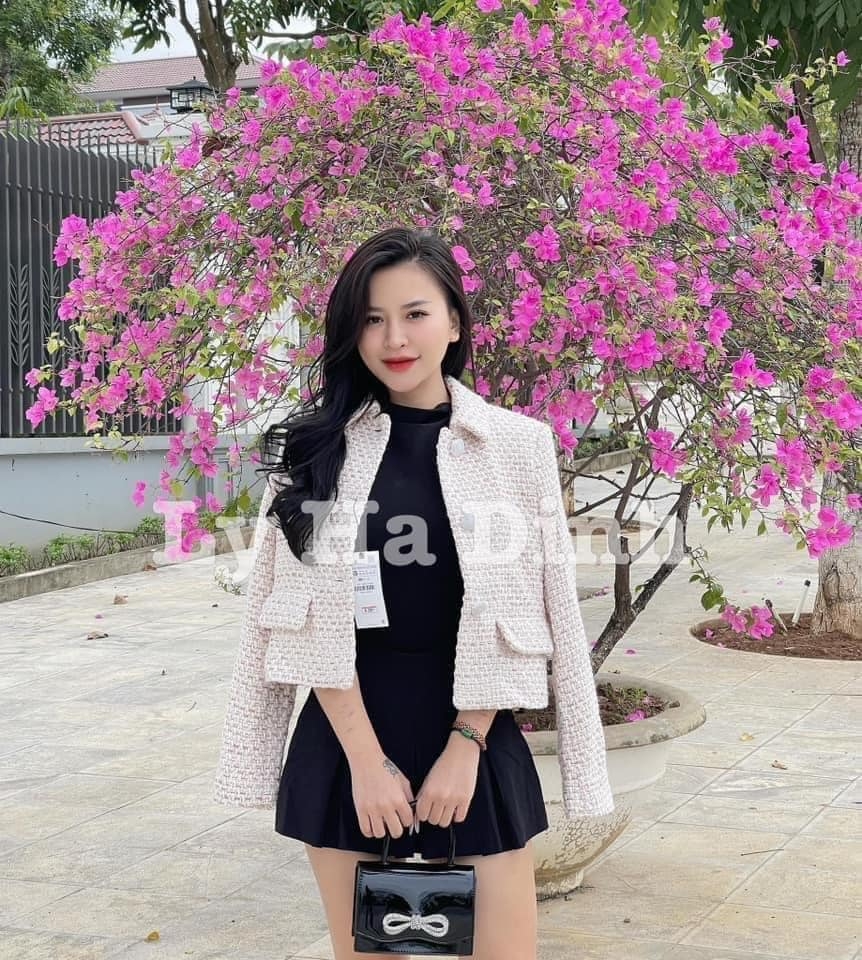 Áo khoác dạ tweed bông dáng ngắn Zara Auth New Tag có sẵn 8383/175 8383175