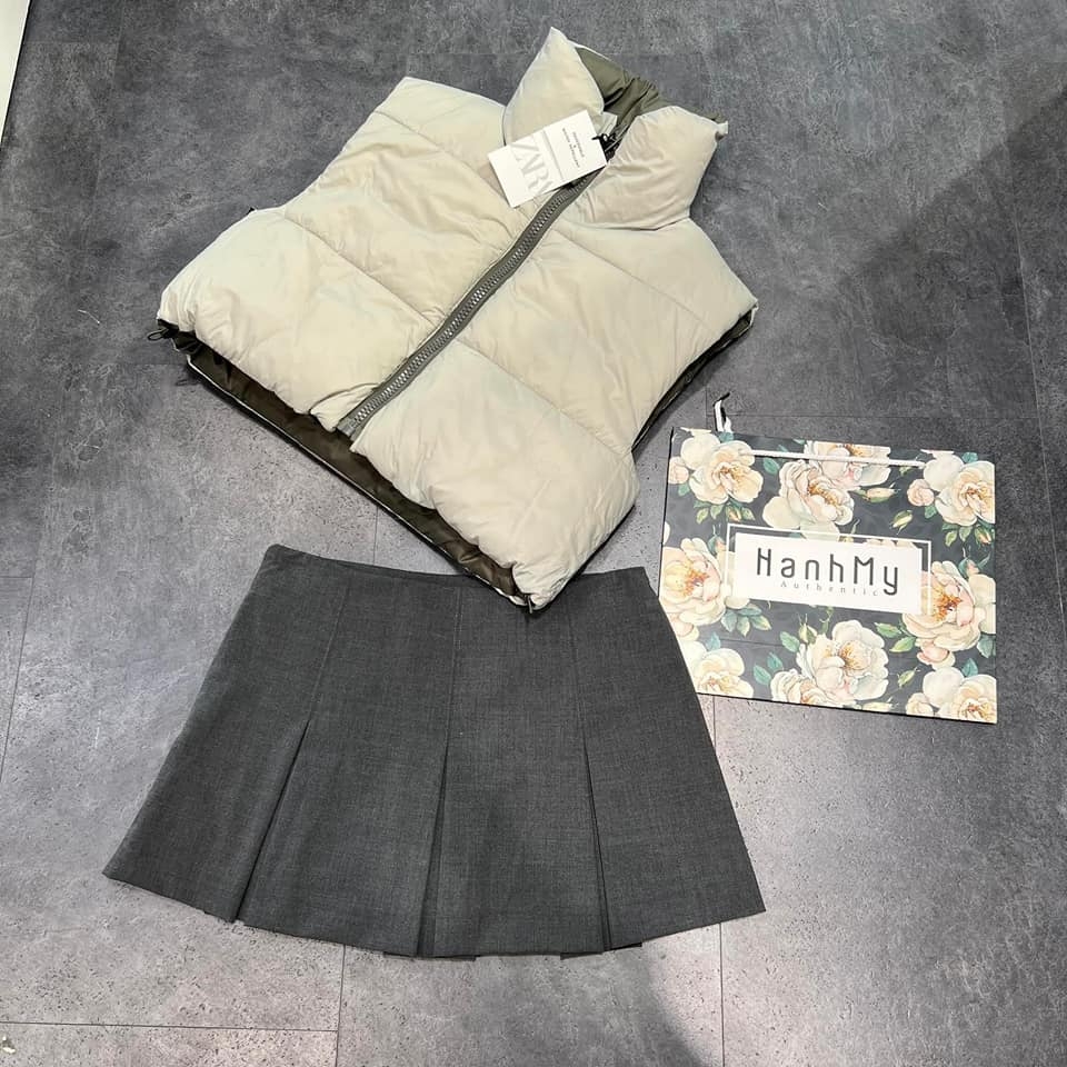 Áo khoác phao 2 mặt dáng ngắn Zara Auth New Tag có sẵn 3427/874 3427874