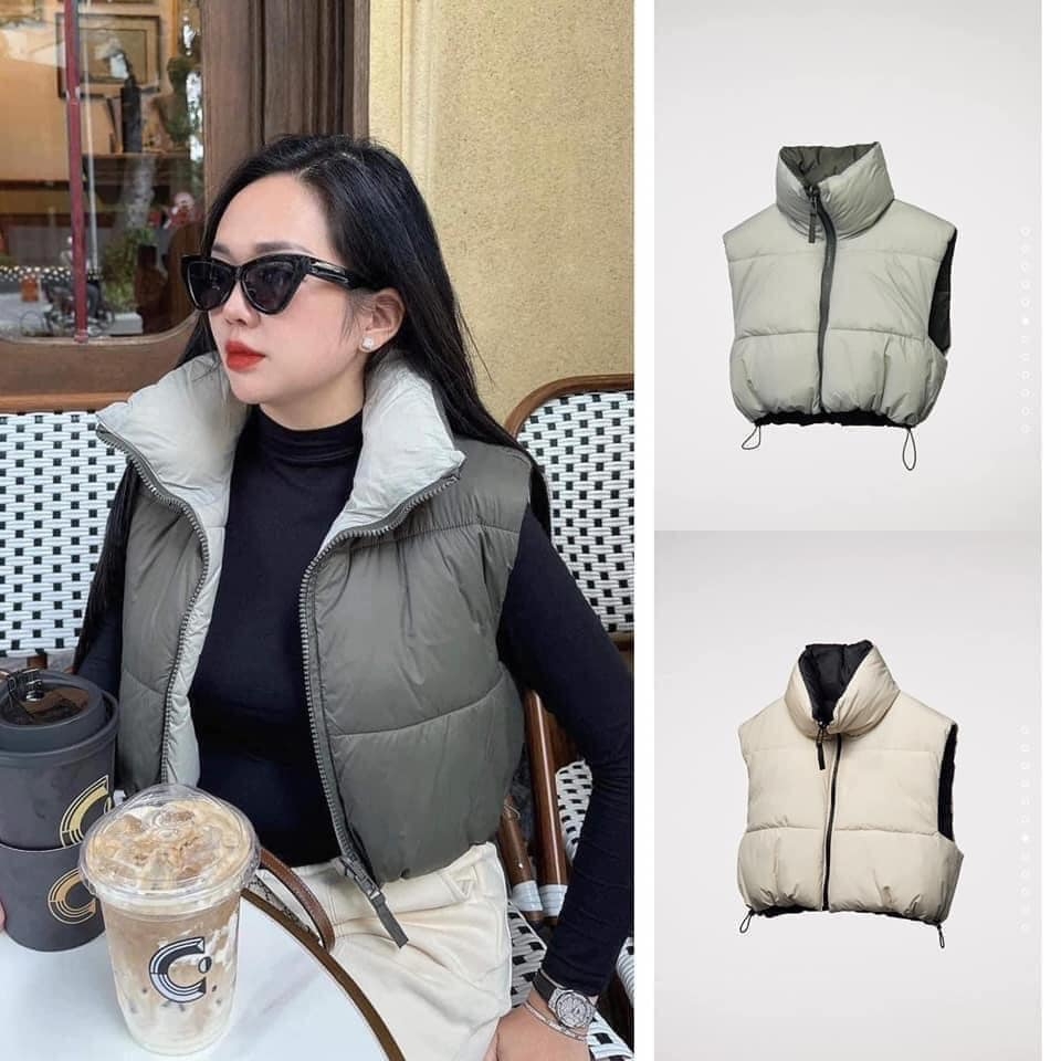 Áo khoác phao 2 mặt dáng ngắn Zara Auth New Tag có sẵn 3427/874 3427874