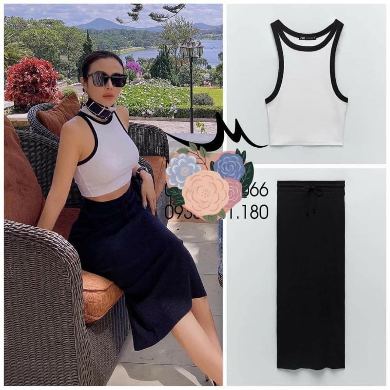 Áo ba lỗ croptop Zara Authentic New Tag có sẵn