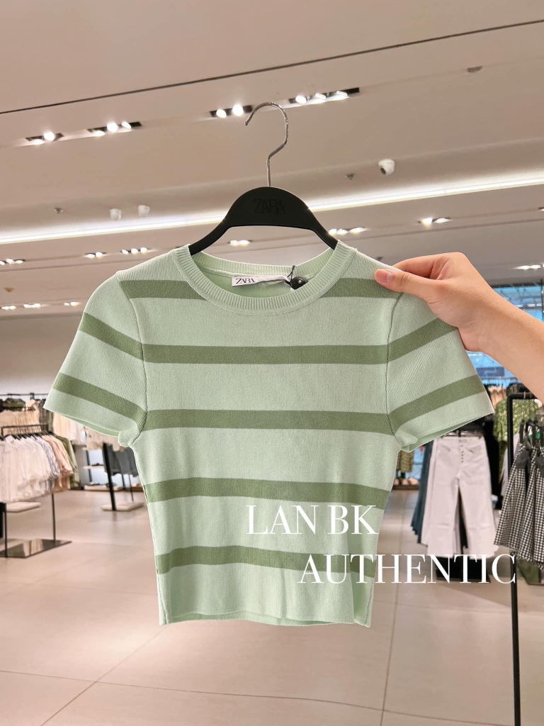 Áo len mỏng dáng ngắn ôm Zara Auth New Tag có sẵn 3519/025 3519025