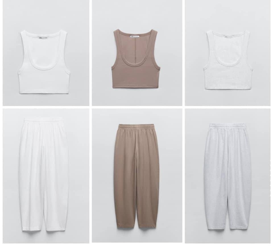 Áo ba lỗ croptop dáng ngắn cổ tròn nhiều màu Zara Auth New Tag có sẵn 3253/317 3253317