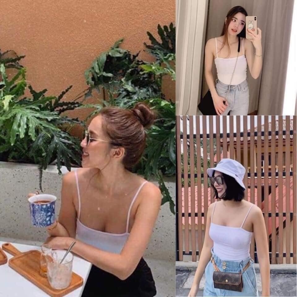 Áo croptop hai dây H&M Auth new tag có sẵn 0759871002