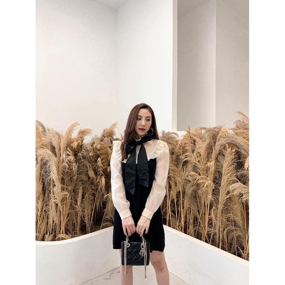Váy len mịn suông phối voan Zara Auth New tag có sẵn 2142/159 2142159