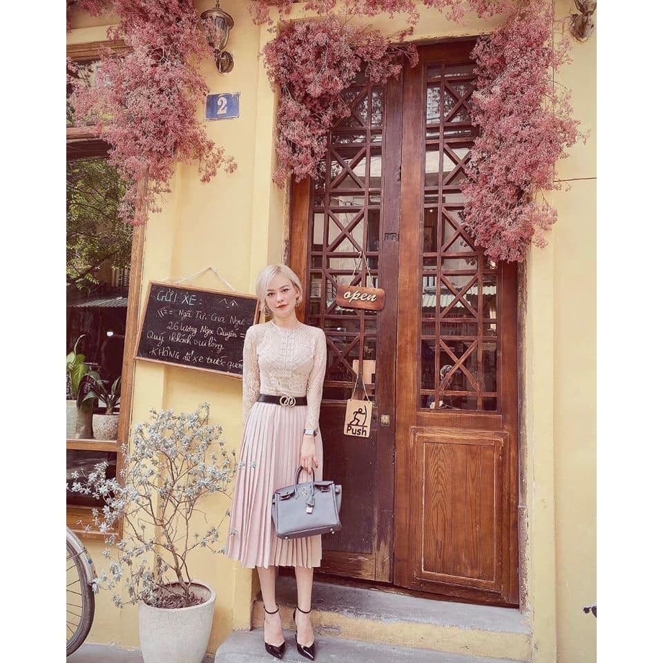 Váy dáng dài đáp ren sang trọng Zara Auth New tag có sẵn 8741/028 8741028