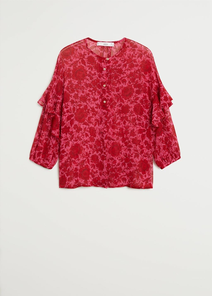 Áo Blouse voan hoa tay lỡ Mango Auth New Tag có sẵn 67019225