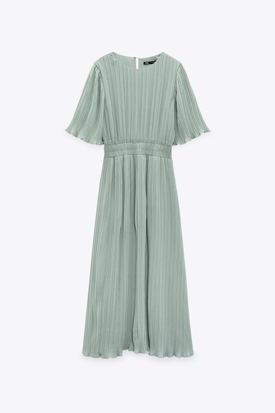 Váy dáng dài xếp ly tay lỡ Zara Auth New Tag có sẵn 8741/250 8741250