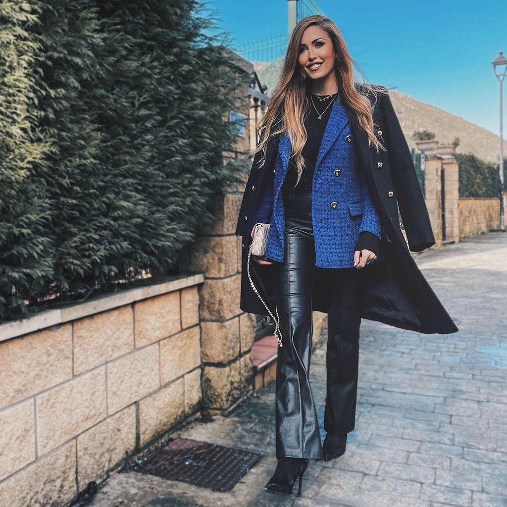 Áo khoác Blazer cổ viền da có túi Zara Auth New Tag có sẵn 2128/242 2128242