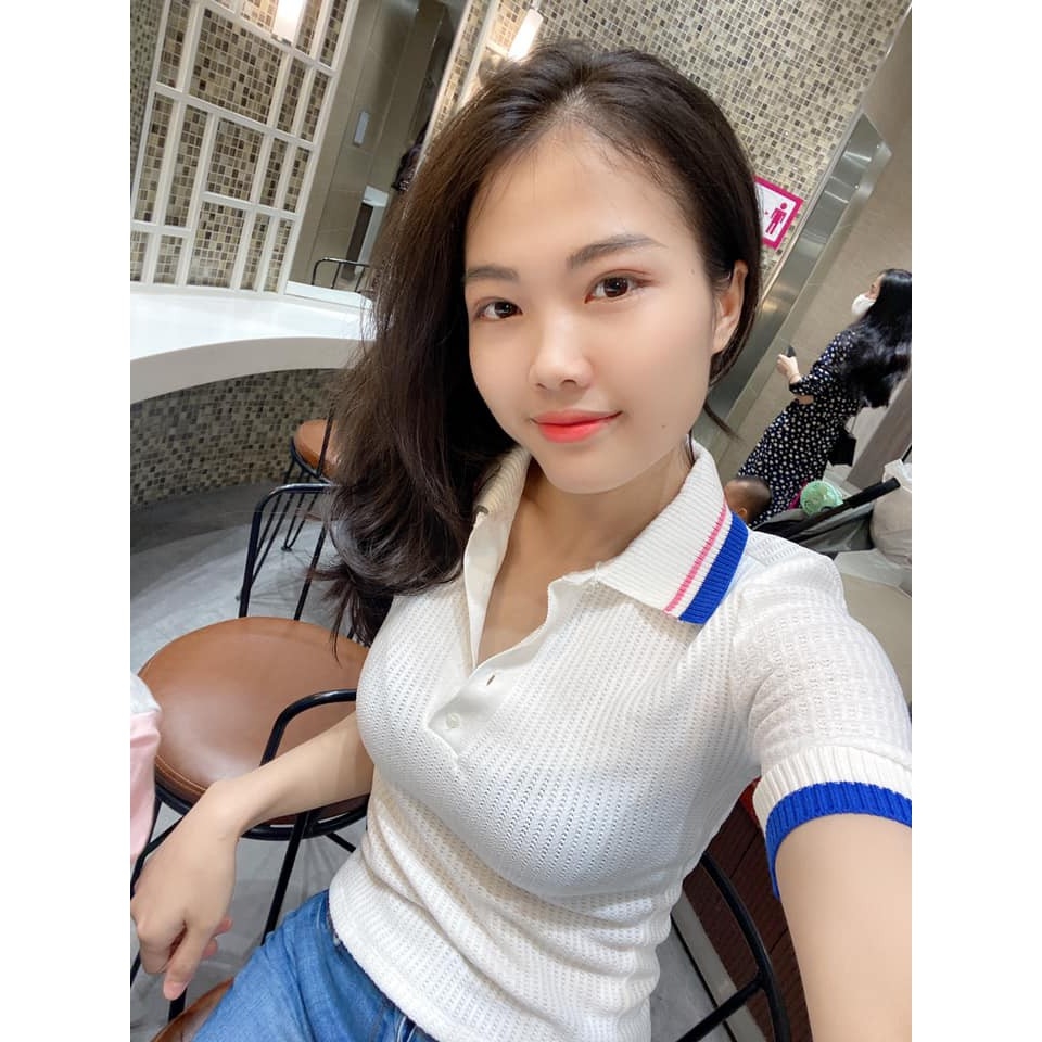 Áo phông đan cổ Polo viền màu Zara Auth New tag có sẵn 1131/401 1131401