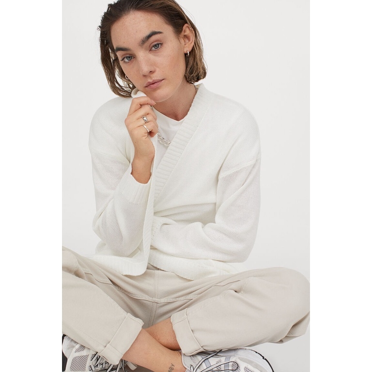 Áo len Cardigan dáng dài có túi H&M Auth New Tag có sẵn 0687524026