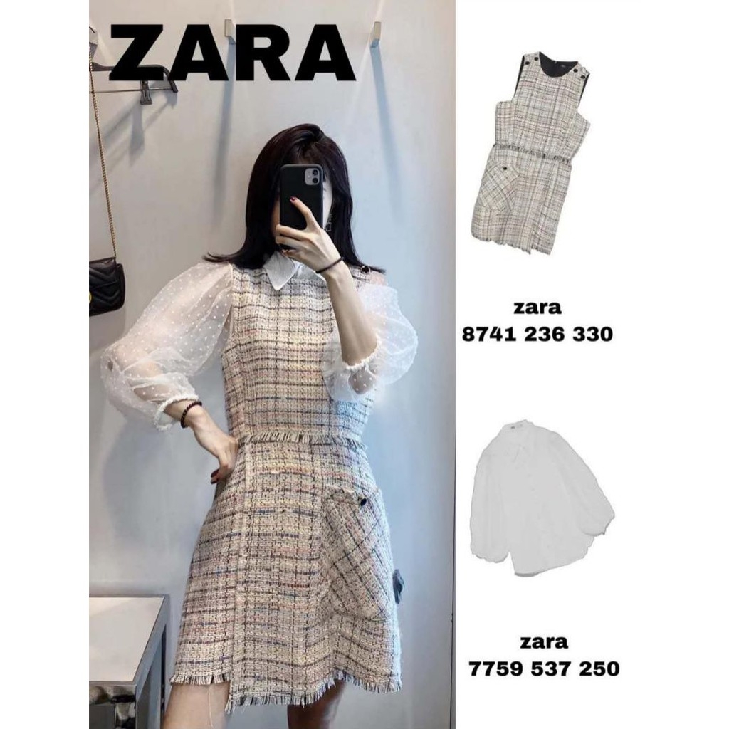 Yếm dạ dáng ngắn Zara auth new tag có sẵn 8741/236 8741236