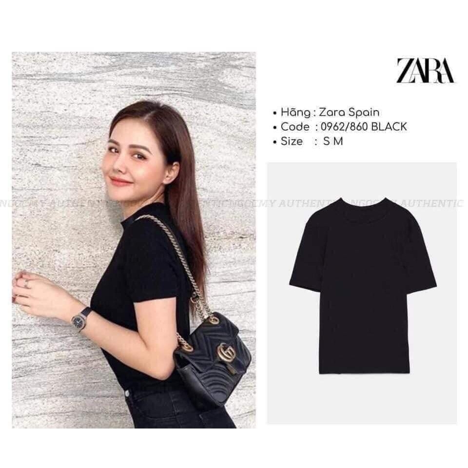 Áo phông cổ tròn Zara Auth new tag có sẵn 0962/860 0962860