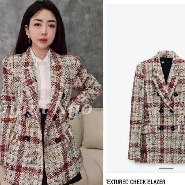 Áo khoác dạ Blazer tweed Zara Auth new tag có sẵn 2065/200 2065200