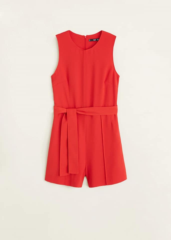Jumpsuit dáng ngắn đai eo Mango Auth New Tag có sẵn 51070647