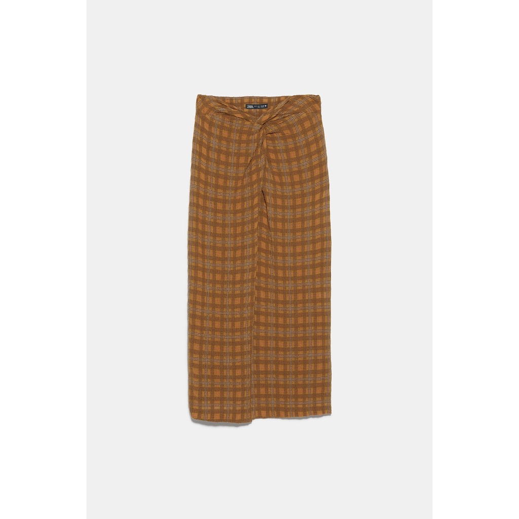 Chân váy xoắn eo dáng midi Zara Auth new tag có sẵn 8155/210 8155210