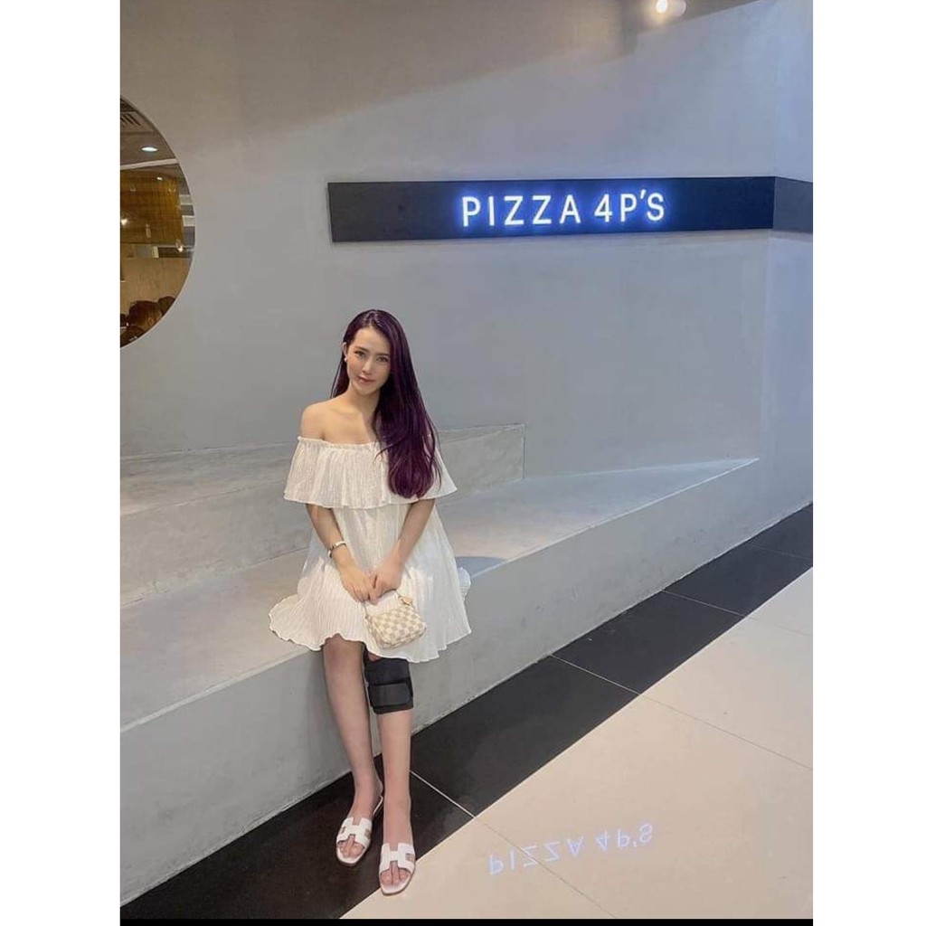 Váy trễ vai dáng ngắn Zara Auth new tag có sẵn