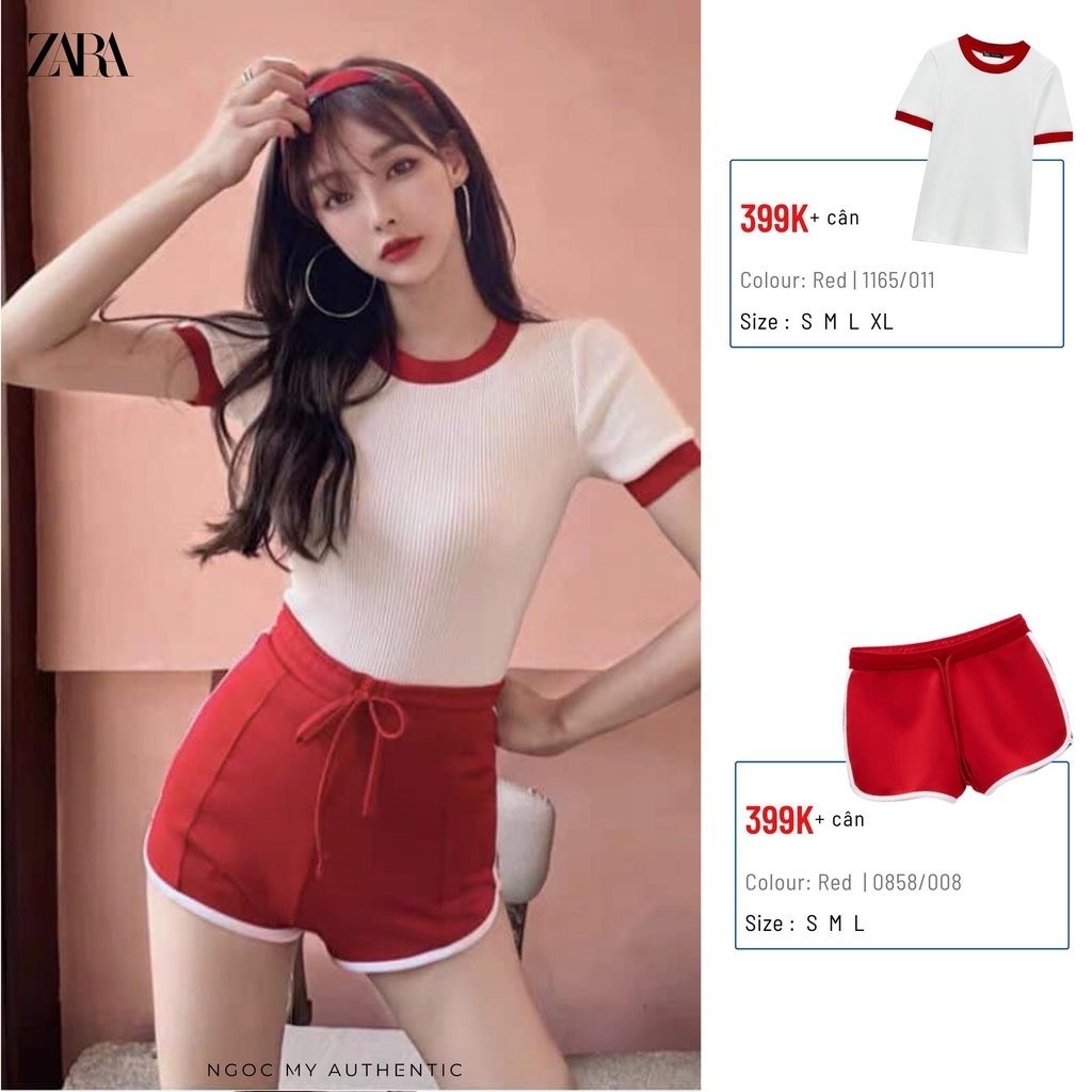 Set thể thao dáng ngắn Zara Auth New Tag có sẵn 1165/011 1165011 0858/088 0858088