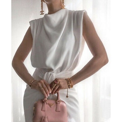 Áo kiểu không tay nhún vai Zara Auth new tag có sẵn 2348/778 2348778