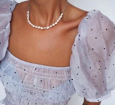 Áo croptop cổ vuông chun eo tay bồng form nhỏ Zara Auth New Tag có sẵn 3067/111 3067111