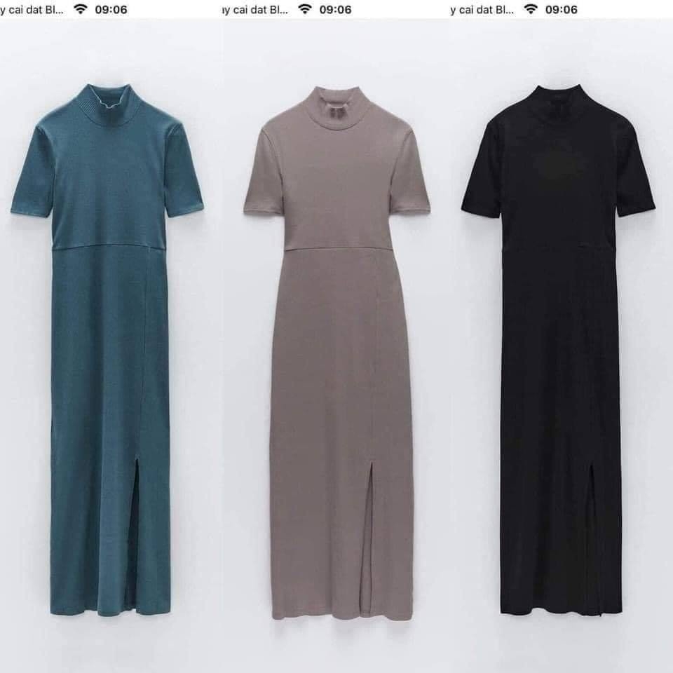 Váy dáng dài dáng ôm xẻ vạt Zara Auth new tag có sẵn 1044/627 1044627