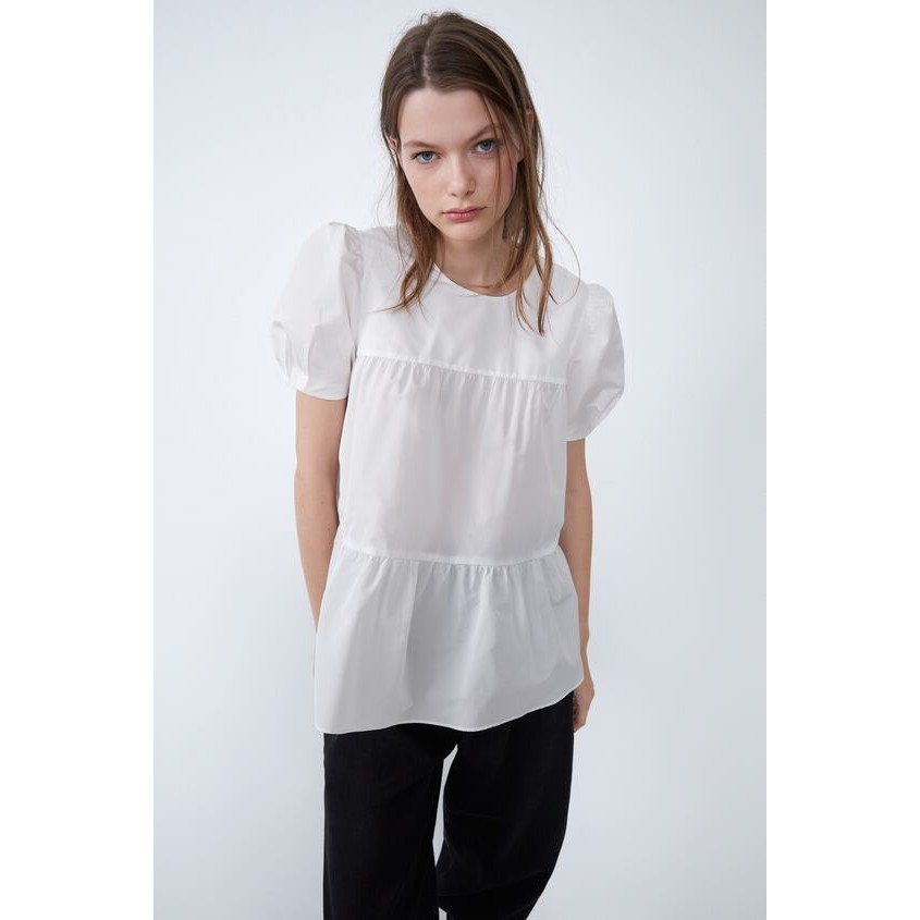 Áo kiểu dáng rộng Zara Auth New tag có sẵn 8368/201 8368201 8119/201 8119201 bầu mặc được