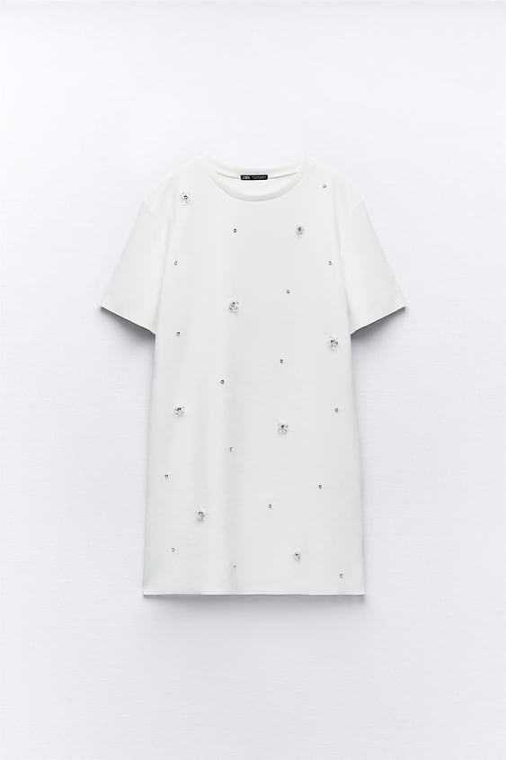 Váy da lộn dáng suông ngắn đính đá Zara Auth New Tag có sẵn 5070/156 5070156 5070/646 5070646