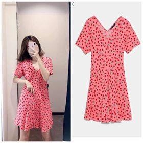 Váy dáng ngắn cherry Zara Auth New Tag có sẵn 7385/121 7385121