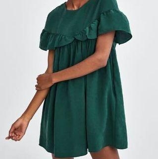 Váy dáng ngắn xòe nhẹ cổ tròn Zara Auth New Tag có sẵn 8342/301 8342301