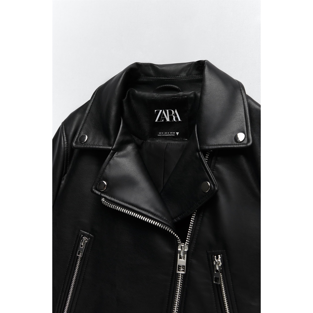 Áo khoác da Biker giả da Zara Auth New Tag có sẵn 3427/720 3427/782 3427/003 3427/780