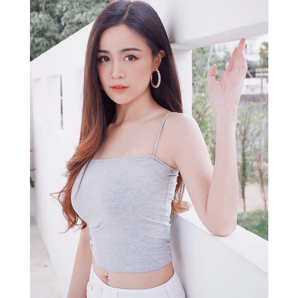 Áo croptop hai dây H&M Auth new tag có sẵn 0759871002