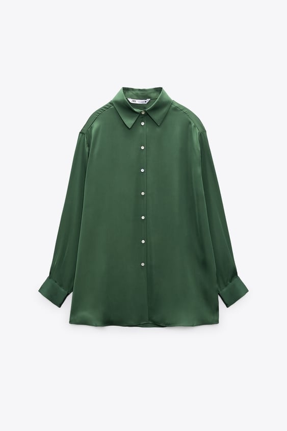 Áo sơ mi lụa dáng dài cổ Đức Zara Auth New Tag có sẵn 3666/061 3666061 7969/242 7969242