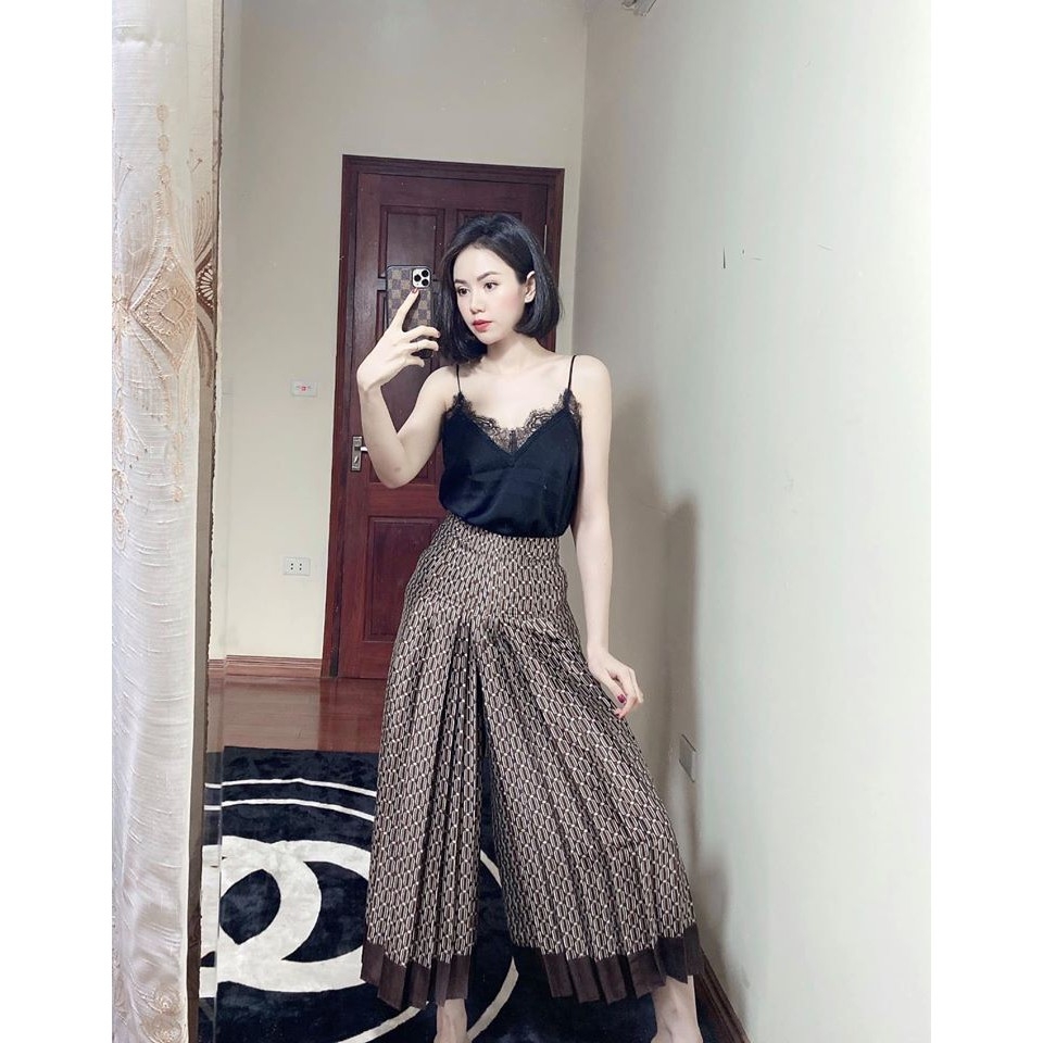 Quần ống rộng dáng váy họa tiết Zara Auth new tag có sẵn 4886/076 4886076