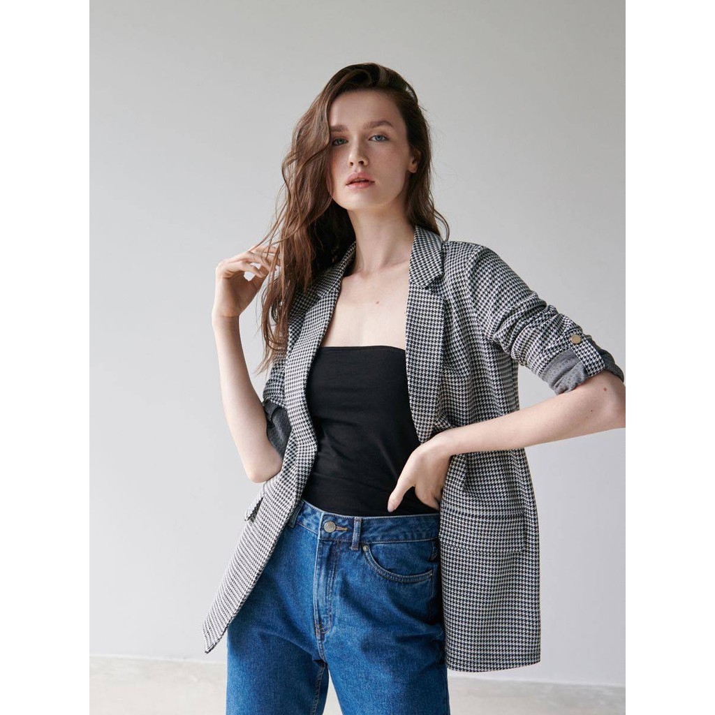 Áo Blazer kẻ Sinsay Authentic New tag hàng nội địa Châu Âu